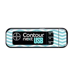 Bayer Contour Next USB Vinyl Sticker (Mint Chevron)