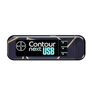 Bayer Contour Next USB Vinyl Sticker (Navy Geo)