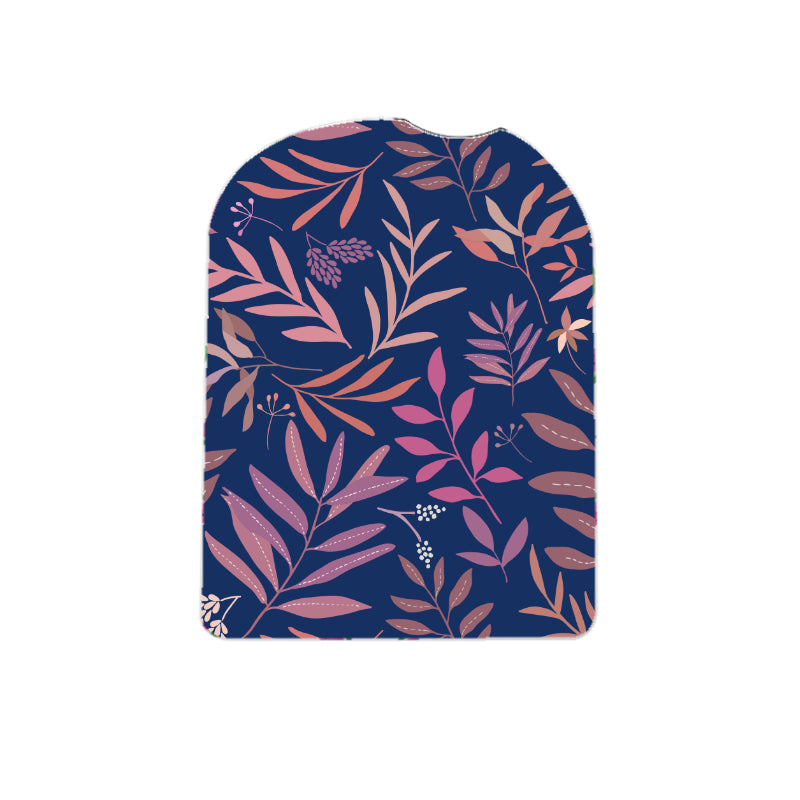 Omnipod Cover Sticker (Navy Leaves)