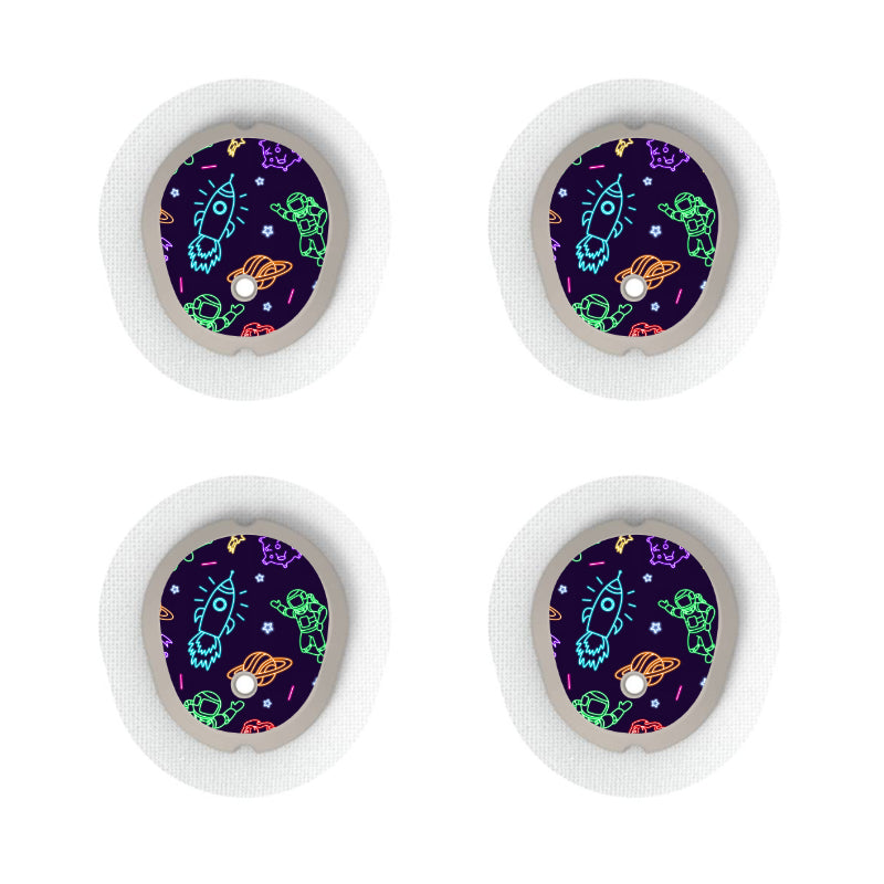 Dexcom G7/Dexcom ONE+ Sensor Sticker (Neon Space) 4pk