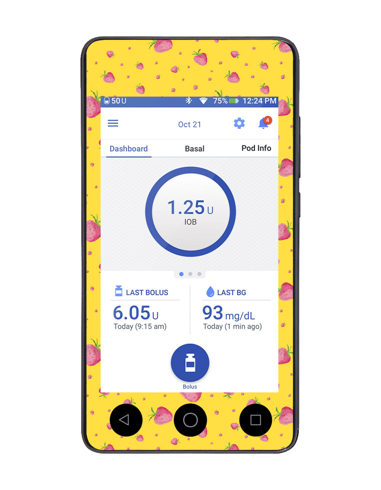 Omnipod DASH Cover (Strawberry Patch)