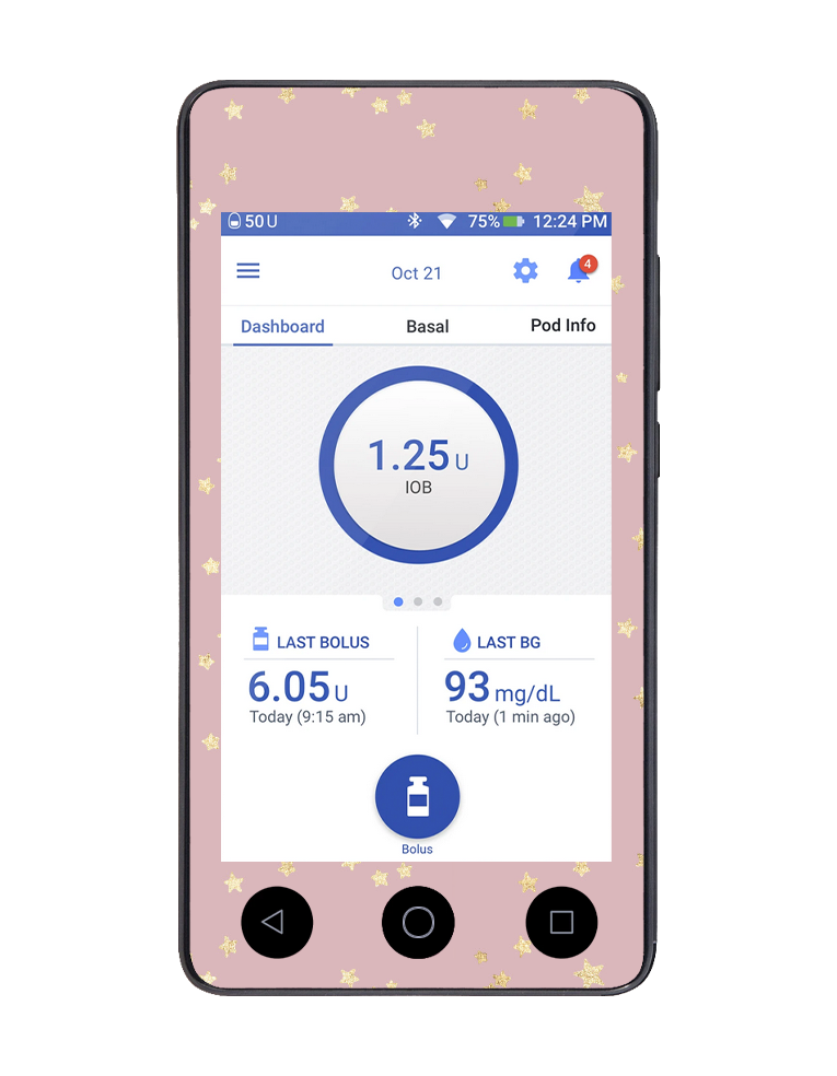Omnipod DASH Cover (Dusky Stars)