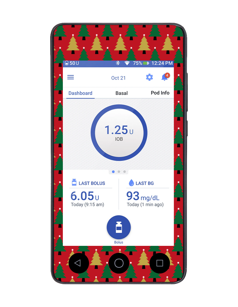 Omnipod DASH Cover (Oh Christmas Tree)