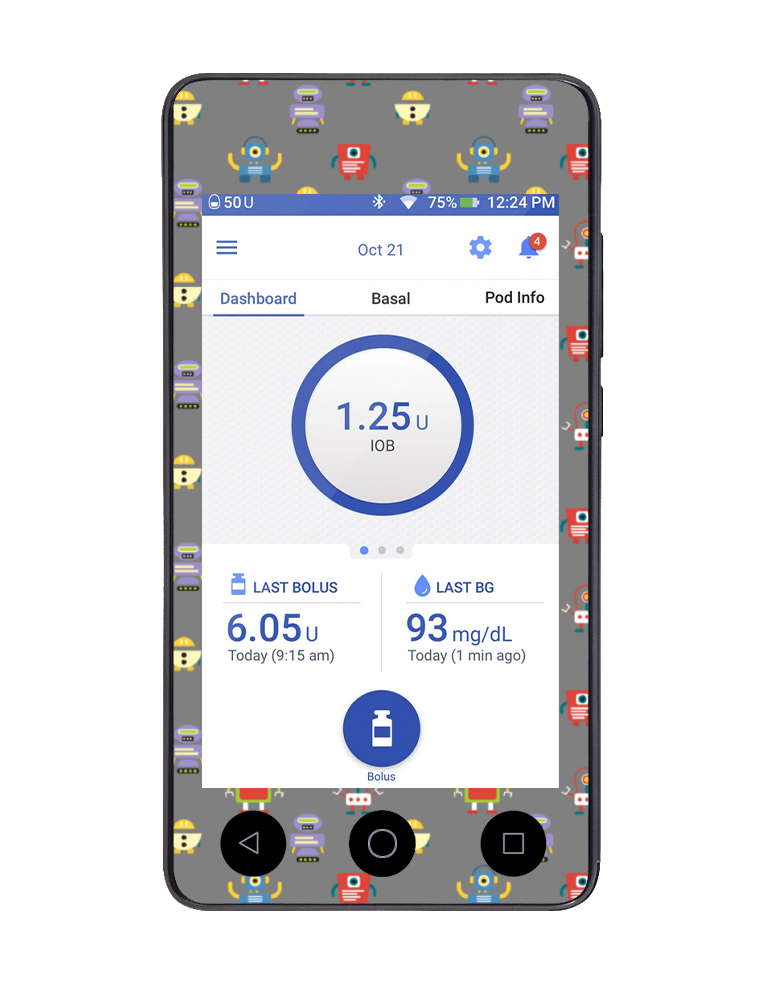 Omnipod DASH Cover (Robots)