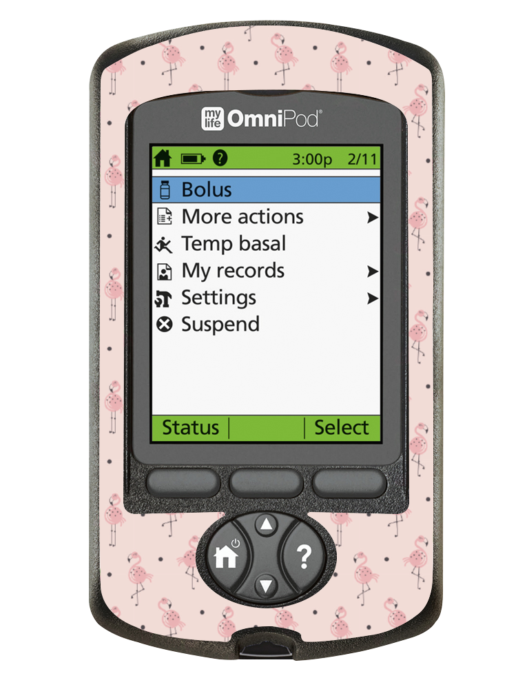 Omnipod PDM Cover (Fancy Flamingos)