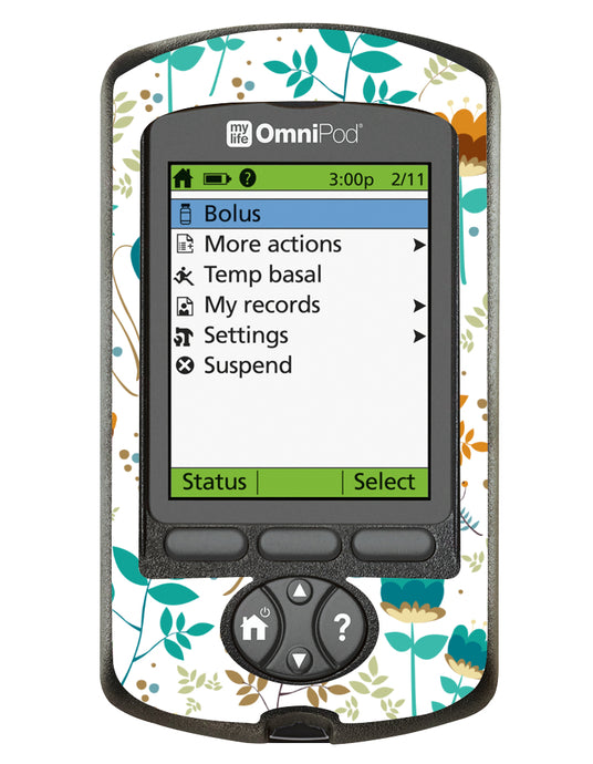 Omnipod PDM Cover (White Floral)