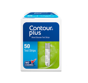 Contour Plus Blood Glucose Test Strips - Pack of 50