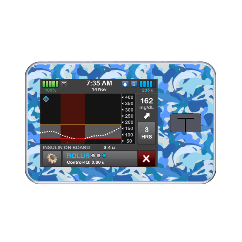 T:slim Cover Sticker (Shark Camo)
