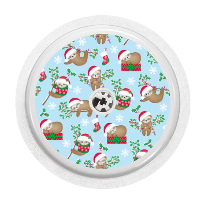 Freestyle Libre 2 Sensor Cover Sticker (Sloth Santas)