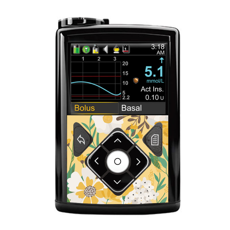 Medtronic 640G/670G/780G Button Panel Sticker (Summer Fields)