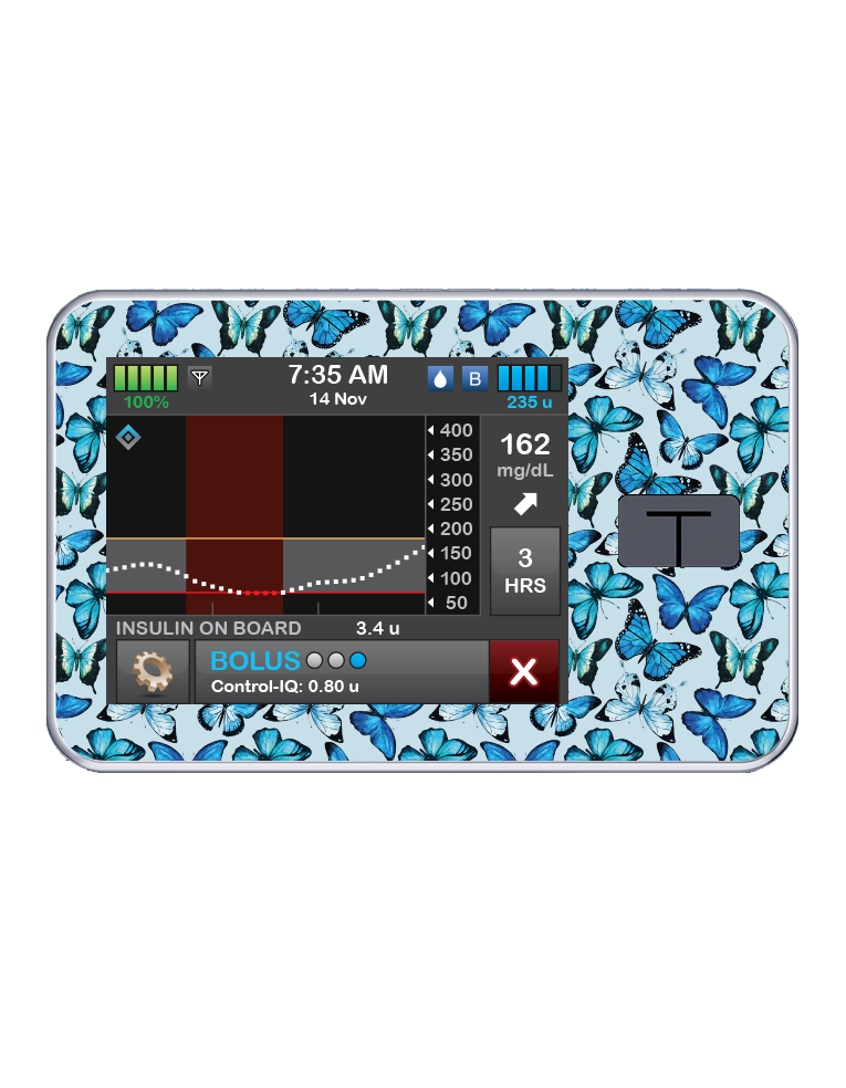 T:slim Cover Sticker (Butterfly Blue)