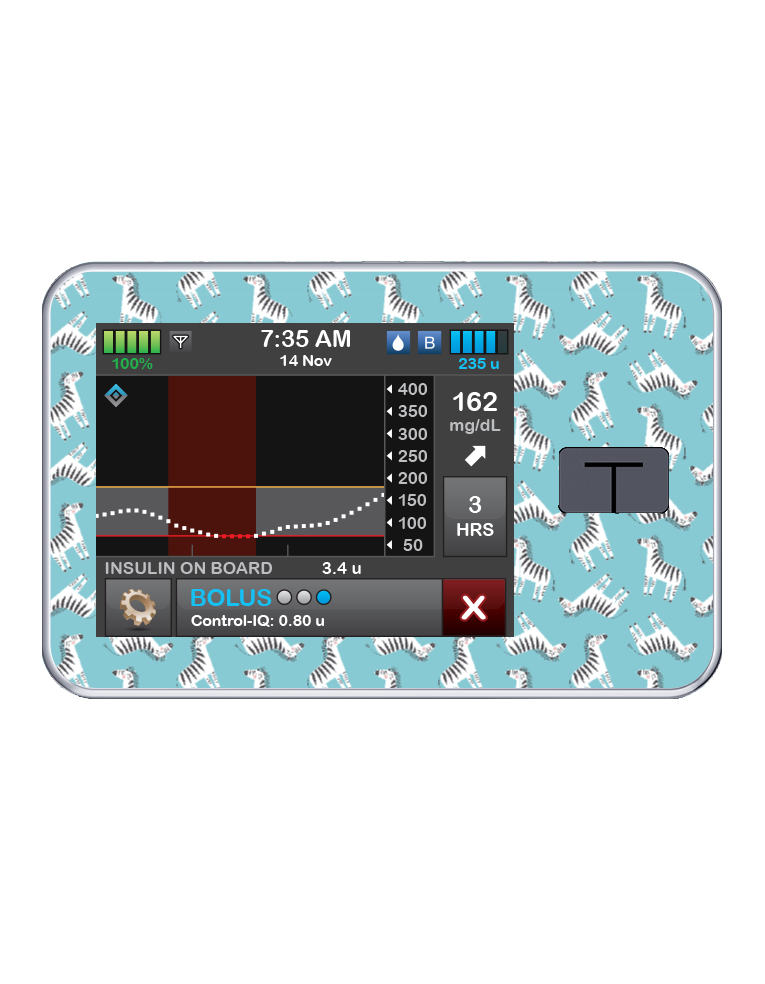 T:slim Cover Sticker (Zany Zebras)