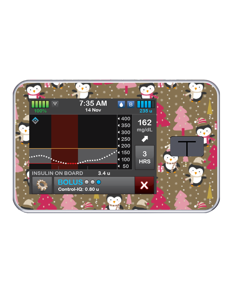 T:slim Cover Sticker (Winter Penguins)