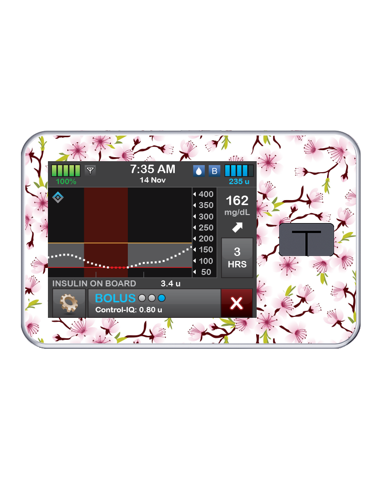 T:slim Cover Sticker (White Cherry Blossom)