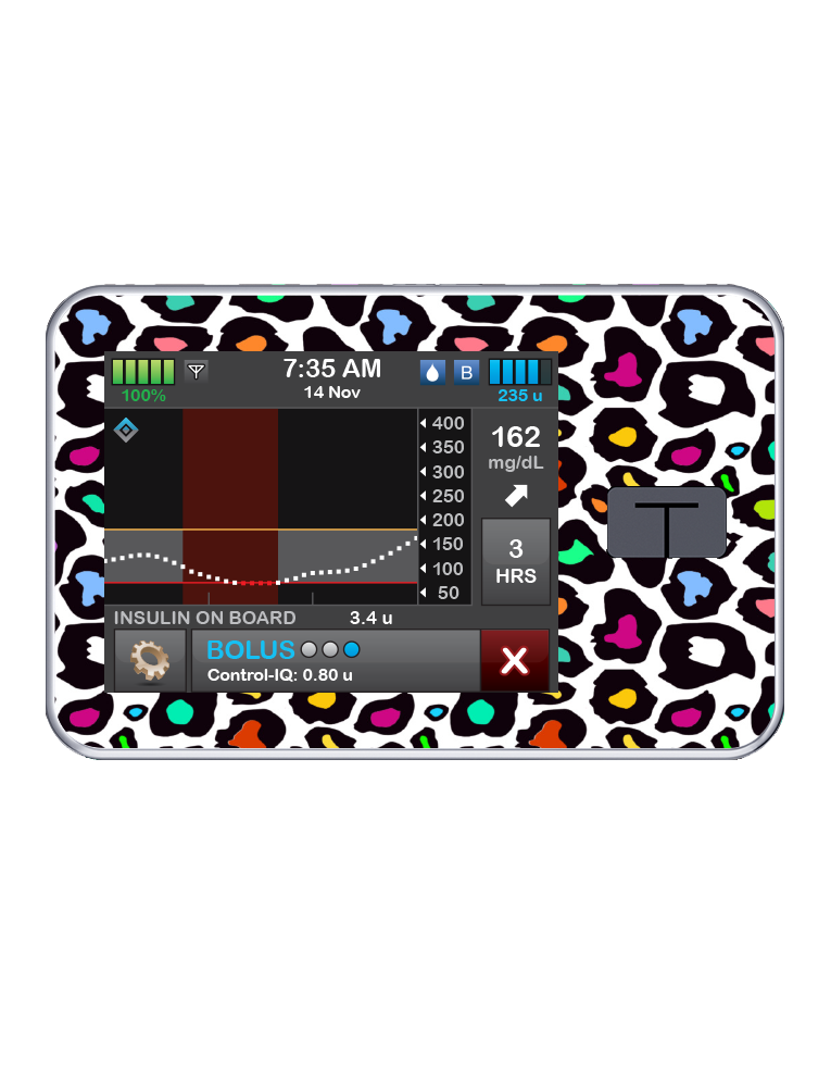 T:slim Cover Sticker (Neon Leopard)