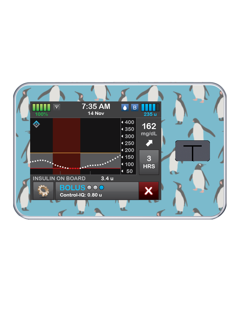 T:slim Cover Sticker (Penguins)