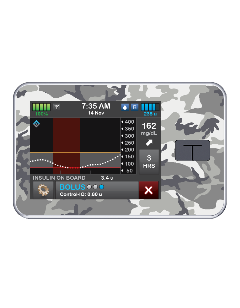 T:slim Cover Sticker (Snow Camo)