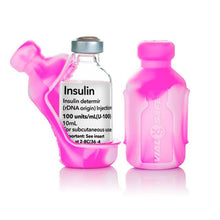 Vial Safe Impact Resistant Medication Vial Protector (Tie Dye Pink) - 2 Pack