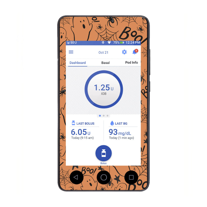 Omnipod DASH Cover Sticker (Trick or Treat)