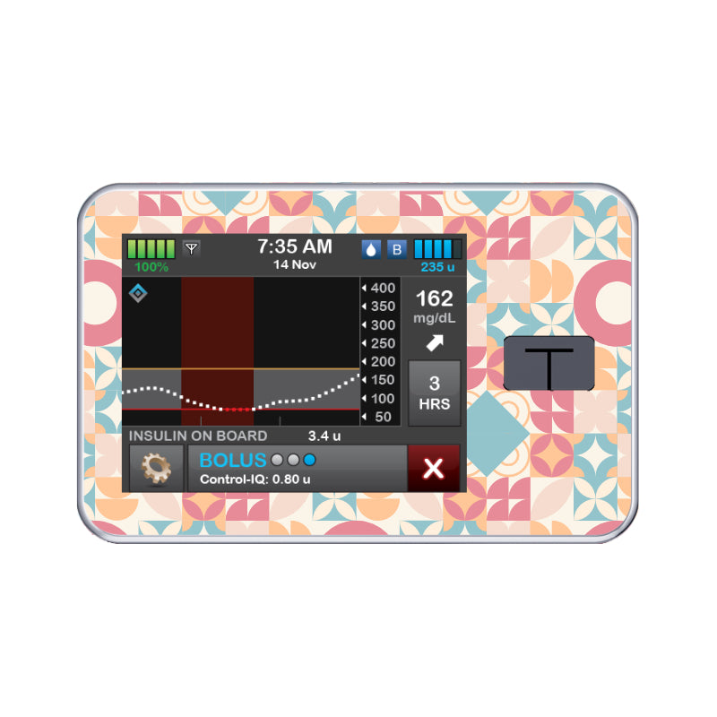 T:slim Cover Sticker (Pastel Geo)