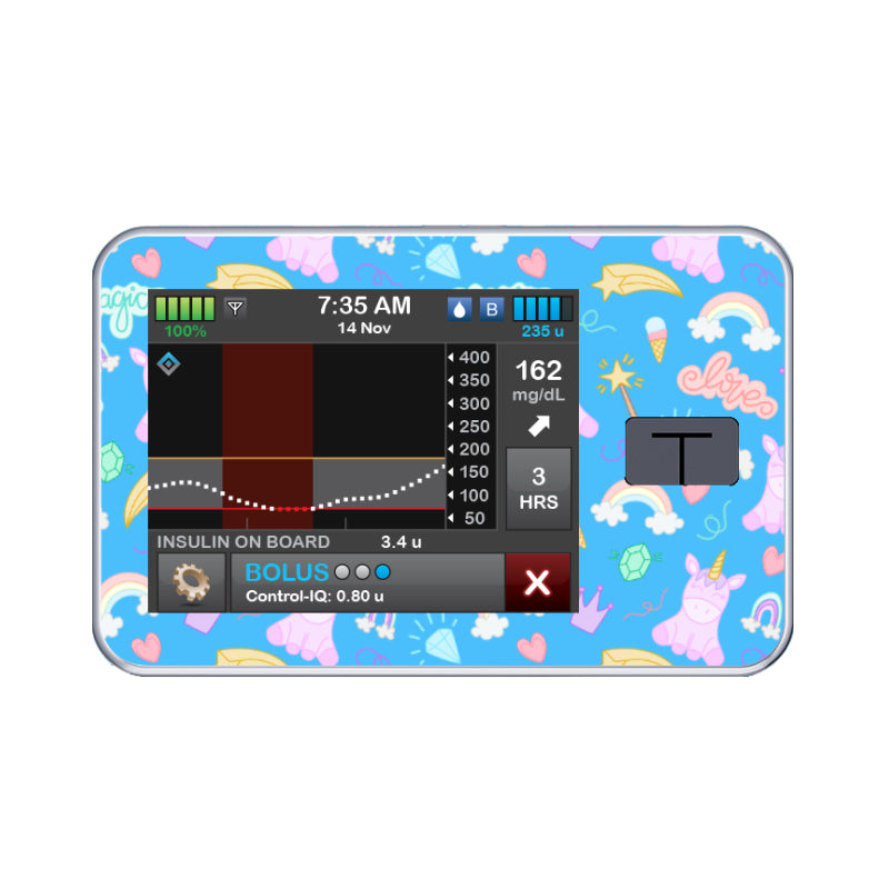 T:slim Cover Sticker (Unicorns &amp; Rainbows)