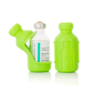 Vial Safe Impact Resistant Medication Vial Protector (Green) - 2 Pack
